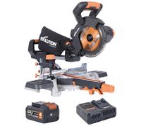 Evolution 064-0001A R185SMS-Li EXT Sliding Mitre Saw 18V 1 x 4.0Ah...
