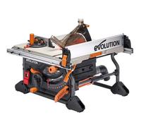 Evolution Power Tools R255TBL Table Saw (Next Gen Rage 5-S) Portable Multi-Material Cutting Blade Included Cuts Wood Metal Plastic, 45˚ Bevel, +/- 60˚ Mitre Angle, 85mm Cut Depth, 1650w Motor, 240v