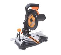 Evolution Power Tools R210CMS Compound Miter Saw Multi-Material Cutting TCT Blade Included Cuts Wood Metal Plastic & More, 45° - 45° Degree Miter & 45˚ Degree Bevel Angles, 1200W, 210mm