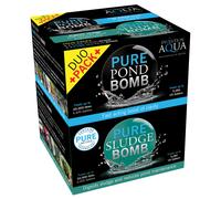 Evolution Aqua Pure Duo Pack Pond Bomb & Sludge Bomb Pond Clear Water Treatment Pond Sludge Remover - Duo Value Pack Offers Complete Natural Pond