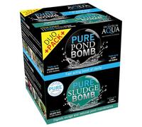 Evolution Aqua Pure Duo Pack Pond Bomb & Sludge Bomb Pond Clear Water Treatment Pond Sludge Remover - Duo Value Pack Offers Complete Natural Pond Water Treatment for Fish Ponds