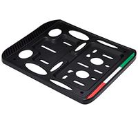Evolution Customizable Plate Holder for Motorbikes, Carbon and Italian Tricolour