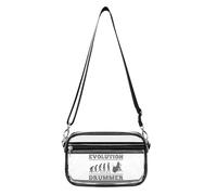 Evolution Drummer Women's Clear Crossbody Bag Fashion Purses Small Shoulder Handbags, Stadium Approved