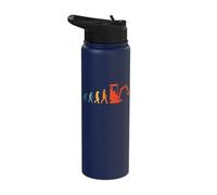 Evolution Excavator Retro Construction Worker Excavator Guide Digger Stainless Steel Insulated Water Bottle