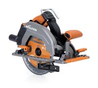 Evolution Power Tools R185CCS-Li Circular Saw Cordless Brushless 18v Li-Ion EXT Includes TCT Multi-Material Blade, Cuts Wood, Metal, Plastic & More, Guide Included, Battery Not Included, 185mm