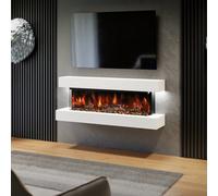 Evolution Fires Studio 4 - 54 Inch Wall Mounted Electric Fire, Fully Assembled, 3-Sided Flame, Remote Control, Led Side Lights