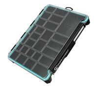 Evolution Fishing BallistiX Terminal Tackle Tray - Waterproof, Anti-Corrosion, One Hand Latch, Clear Lid, Lure Box, Tackle Storage