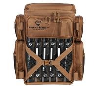 Evolution Fishing Drift Series Tackle Backpack - Coyote, 3600 Size, Outdoor Rucksack w/ 6 QuikLatch Tackle Trays, Heavy Duty Fishing Backpack, Tackle Carrying Case
