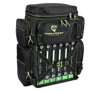 Evolution Fishing Drift Series Tackle Backpack - Green, 3600 Size, Outdoor Rucksack w/ 6 Fishing Tackle Trays, Built in Rain Fly, Heavy Duty Fishing Backpack, Tackle Carrying Case