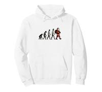 Evolution from Ape to Santa Grunge Christmas Pullover Hoodie