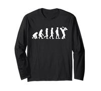 Evolution from Human into Jazz Musician Saxophone Long Sleeve T-Shirt