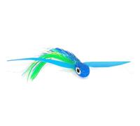 Evolution Lures Saltwater Big Game Fishing Lure, Fishing Tackle with Premium Sharp Hooks, for Offshore trolling (FlyBoy 6") (Blue Green Sparkle)
