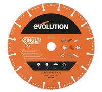 Evolution Power Tools MD230SEG-CS Multi Material Diamond Blade For Disc Cutters - Segmented Rim Removes Debris From Cut - Ideal for Cutting Metal, Brick, Tiles and Plastic, 230 mm