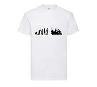 Evolution Motorcycle Goldwing Men's T-Shirt, White, L