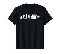 Evolution Motorcycle I Bike Chopper Motorcycle T-Shirt, Men, Black, Medium
