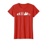 Evolution Motorcycle I Bike Chopper Motorcycle T-Shirt, Women, Red, 3X-Large