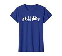 Evolution Motorcycle I Bike Chopper Motorcycle T-Shirt, Women, Royal Blue, XX-Large
