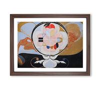 Evolution No.13 By Hilma Af Klint Classic Painting Framed Print | A4 Walnut Framed Wall Art | Ready to Hang | Classic Historical Picture | Living Room Bedroom Lounge Office