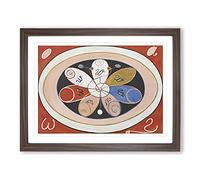 Evolution No.15 By Hilma Af Klint Classic Painting Framed Print | A4 Walnut Framed Wall Art | Ready to Hang | Classic Historical Picture | Living Room Bedroom Lounge Office