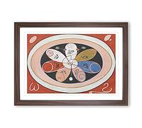 Evolution No.15 by Hilma Af Klint Framed Print | A2 Walnut Framed Wall Art | Ready to Hang | Modern Nature Picture | Living Room Bedroom Lounge Office