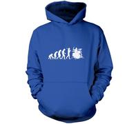 Evolution of a Drummer Drumkit Unisex Hoodie - Blue XXX-Large