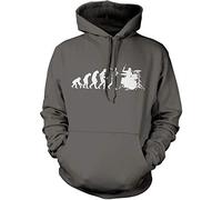 Evolution of a Drummer Drumkit Unisex Hoodie - Grey Medium