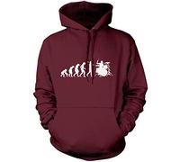 Evolution of a Drummer Drumkit Unisex Hoodie - Maroon Medium