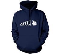 Evolution of a Drummer Drumkit Unisex Hoodie - Navy Medium