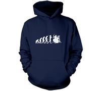 Evolution of a Drummer Drumkit Unisex Hoodie - Navy X-Large