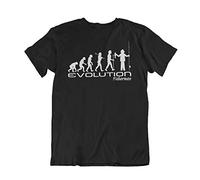 Evolution of a Fisherman Mens Fishing Funny Unique Gift Present Tshirt Black Large