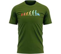 Evolution of a Gardener Mens T Shirt Funny Gardening Tee for Garden Lovers Birthday Present for Dad Grandad Partner, XL, Military Green