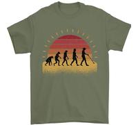 Evolution of a Metal Detector Detecting Mens T-Shirt 100% Cotton Military Green L