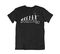 Evolution of A Referee - Mens Football Rugby Hobbie Novelty Organic Cotton T-Shirt (Large, Black)