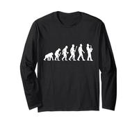 Evolution of a Sax Player Funny Retro Jazz Saxophone Long Sleeve T-Shirt