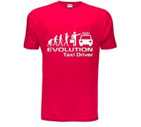 Evolution of A Taxi Driver Cab Gift Mens T-Shirt Large Red