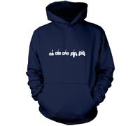 Evolution of A Video Game Controller - Unisex Hoodie - Gamer Gaming Retro XL Navy