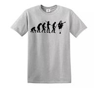 Evolution of Angus Young T-Shirt Retro AC DC Music Funny Tshirt Rock Metal US (Sport Gray,M)