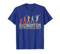 Evolution of Badminton Funny Shuttlecocks Birdie Sport T-Shirt, Men, Royal Blue, 3X-Large