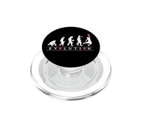 Evolution of Basketball with the funny human evolution man PopSockets PopGrip for MagSafe