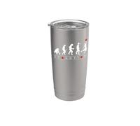 Evolution of Basketball with the Funny Human Evolution man Stainless Steel Insulated Tumbler