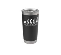 Evolution of Basketball with the Funny Human Evolution man Stainless Steel Insulated Tumbler