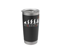 Evolution of Basketball with the Funny Human Evolution man Stainless Steel Insulated Tumbler