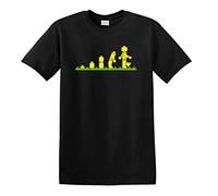 Evolution of Building Bricks Building Blocks Darwin Evolution Theory Heavy Cotton t-Shirt Black