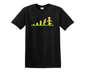 Evolution of Building Bricks Building Blocks Darwin Evolution Theory Heavy Cotton t-Shirt Black