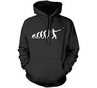 Evolution of Cricket Unisex Hoodie - Black Small