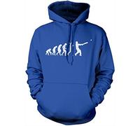 Evolution of Cricket Unisex Hoodie - Blue X-Large