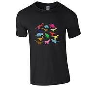 Evolution of Dinosaurs T-rex T-Shirt Dinosaurs Wild Nature Jurassic Toddlers Birthday Boy Birthday Girl Gift Unisex Adult Kids Tee Top Black
