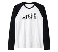 Evolution of Ice Cream Lover Ice Cream Maker Sundaes Raglan Baseball Tee