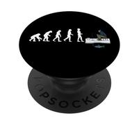 Evolution Of Ice Fisherman Catching Fish Ice Fishing PopSockets Adhesive PopGrip