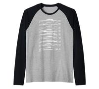 Evolution of Iconic Muscle Car Silhouettes Raglan Baseball Tee